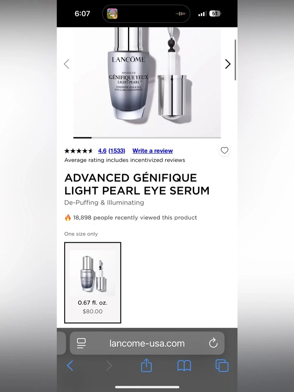 Génifique Yeux Light-Pearl Eye-Illuminating Concentrate - 20mL 0.67oz